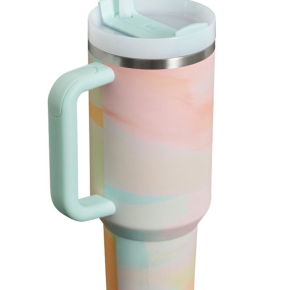 💜NIB Stanley 40 oz Quencher 2.0 Flowstate Tumbler Warm Serene Brushstrokes LTD - Picture 3 of 9